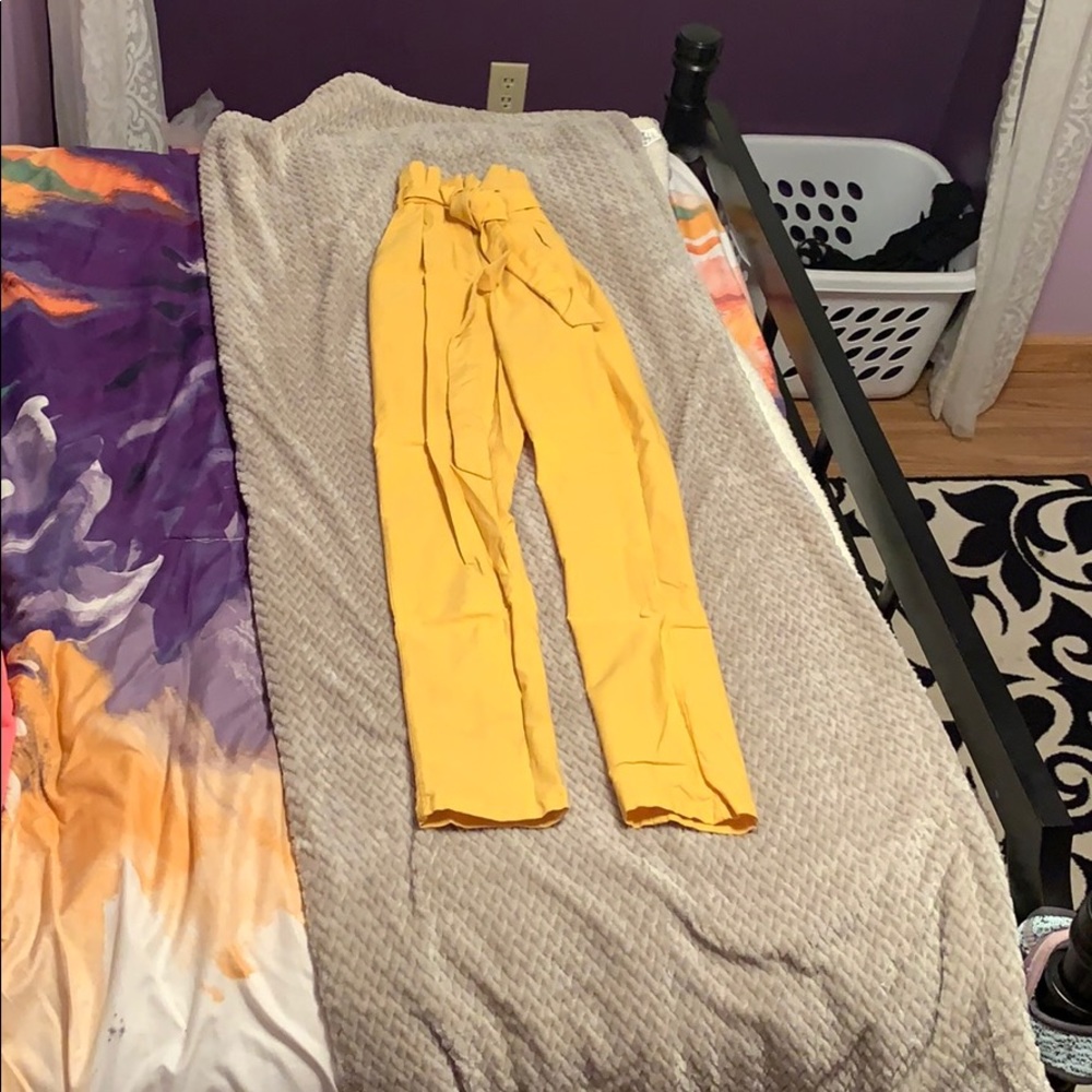 Tie front pants